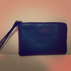 Coach mini metallic clutch